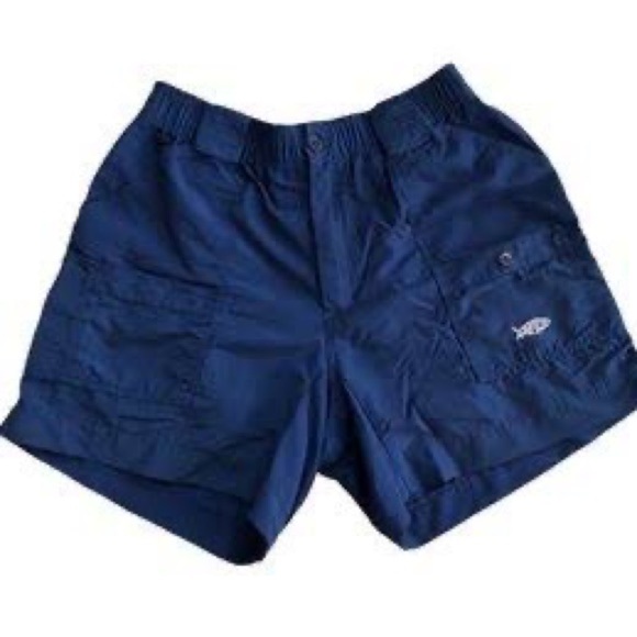 AFTCO The Original Fishing Shorts 6” Navy Blue Style M01 Size 44 - Picture 1 of 7